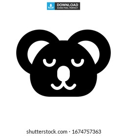 koala icon or logo isolated sign symbol vector illustration - high quality black style vector icons
