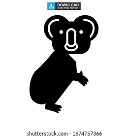 koala icon or logo isolated sign symbol vector illustration - high quality black style vector icons
