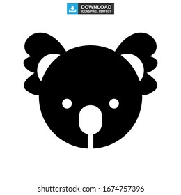 koala icon or logo isolated sign symbol vector illustration - high quality black style vector icons
