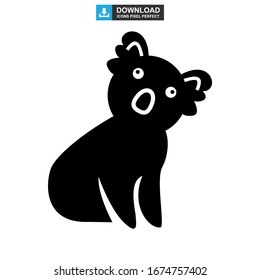 koala icon or logo isolated sign symbol vector illustration - high quality black style vector icons
