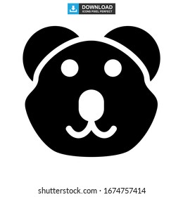 koala icon or logo isolated sign symbol vector illustration - high quality black style vector icons
