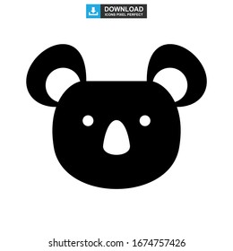 koala icon or logo isolated sign symbol vector illustration - high quality black style vector icons
