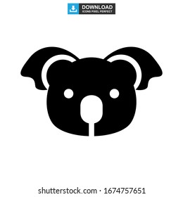 koala icon or logo isolated sign symbol vector illustration - high quality black style vector icons
