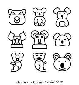 koala icon or logo isolated sign symbol vector illustration - Collection of high quality black style vector icons
