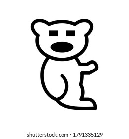 koala icon or logo isolated sign symbol vector illustration - high quality black style vector icons
