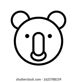 Koala Icon from Mammals icon set . Vector file, resizeable