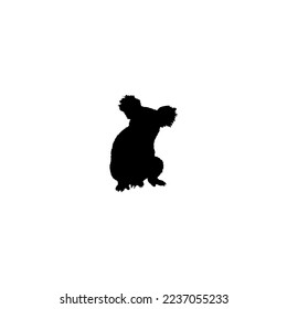 Koala icon. Simple style travel agency African savannah big sale poster background symbol. Koala brand logo design element. Koala t-shirt printing. vector for sticker.