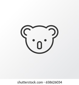 Koala Icon Symbol. Premium Quality Isolated Marsupial Element In Trendy Style.