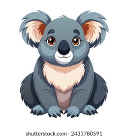 Koala Illustration on White Background