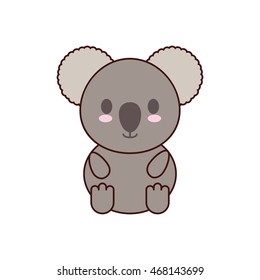 koala kawaii cute animal little icon. Isolated and flat illustration