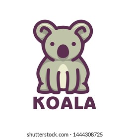 koala line logo template vector