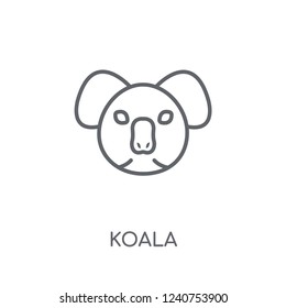 Koala linear icon. Modern outline Koala logo concept on white background from animals collection. Suitable for use on web apps, mobile apps and print media.