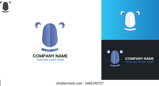 Koala Logo - All elements on this template are editable with vector software