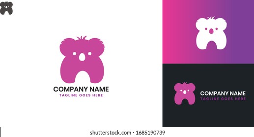 Logotipo de Koala - Todos los elementos de esta plantilla se pueden editar con software vectorial