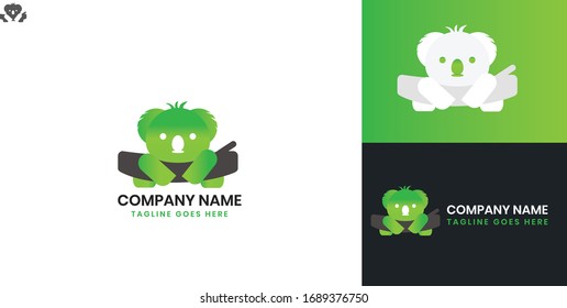 Koala Logo - All elements on this template are editable with vector software