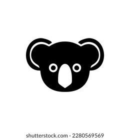 Koala logo in black and white vector format