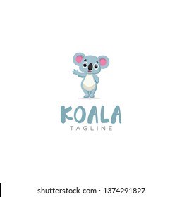 koala logo with a cartoon concept