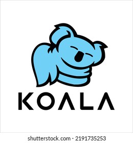 Koala logo design cute cartoon 