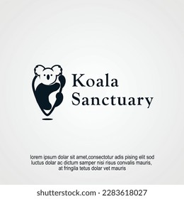 koala logo design idea for fashion, mascot team or animal sanctuary