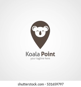 Koala Logo Design Template. Vector Illustration