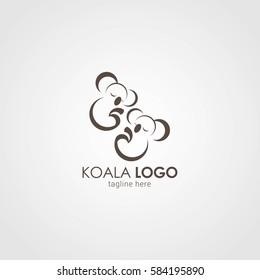 Koala Logo Design Template. Vector Illustration