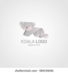 Koala Logo Design Template. Vector Illustration