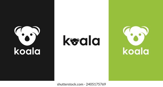 koala logo design vector inspiration