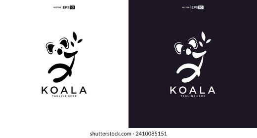 koala logo design vector inspiration