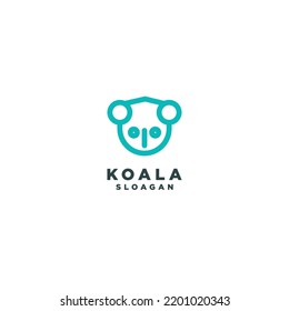 Koala logo desing icon vector