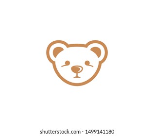 Koala logo head vector cute 