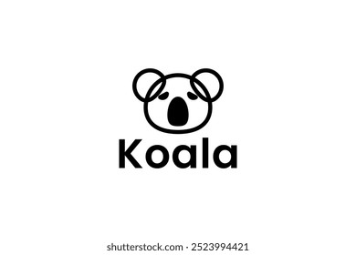 koala logo icon koala animal modern minimalist business logo editable vector
