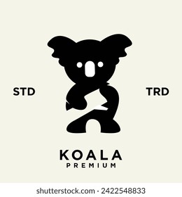 koala logo icon design template vector with modern illustration concept style