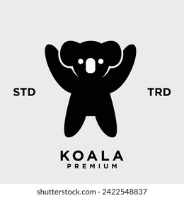 koala logo icon design template vector with modern illustration concept style