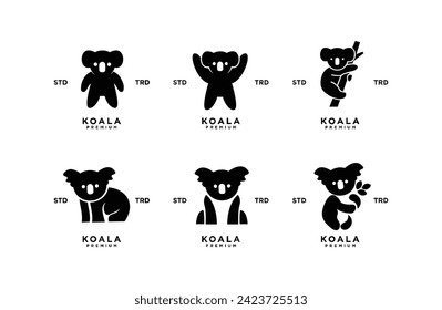 koala logo icon design template vector with modern illustration concept style