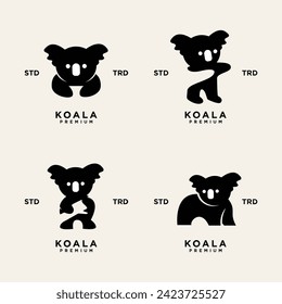koala logo icon design template vector with modern illustration concept style