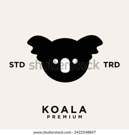 koala logo icon design template vector with modern illustration concept style