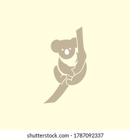 Koala logo illustration vector template