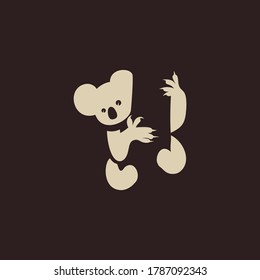 Koala logo illustration vector template