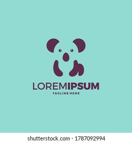 Koala logo illustration vector template