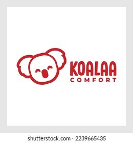 Koala logo ilustration vector template