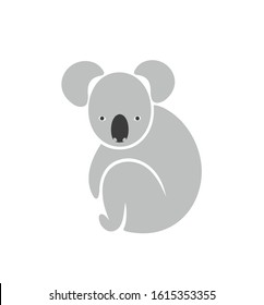 Koala logo. Isolated koala on white background