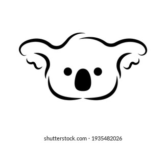 Koala logo isolated on white background. Vector illustration