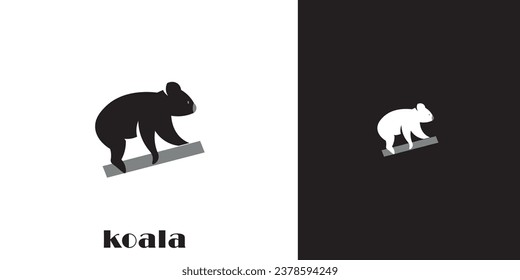 logotipo de koala con diseño minimalista