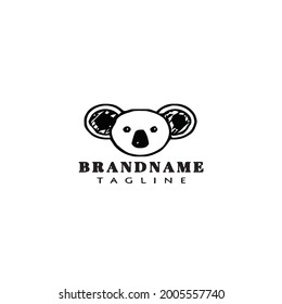 icono de plantilla de logotipo de koala ilustración vectorial moderna