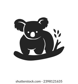 Koala Logo template Isolated. Brand Identity. Icon Abstract Vector graphic