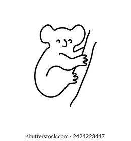 Koala logo vector. Koala icon design. Stylized koala logo.