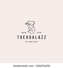 koala logo vector icon line outline illustration