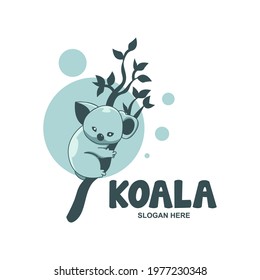 Koala logo vector illustration. Koala logo design template