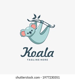 Koala logo vector illustration. Koala logo design template