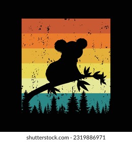 Koala Lover Funny Cute Koala Bär Retro Vintage Koala T-Shirt Design